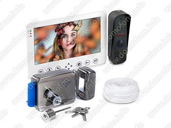 Комплект видеодомофон HDcom W715 и электромеханический замок AX-042